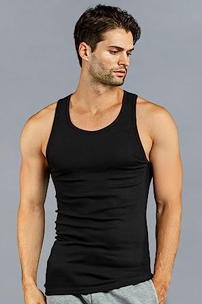 Photo 1 of [Size L] Gildan Extra Long A-Shirt Tanks -6pk- Black