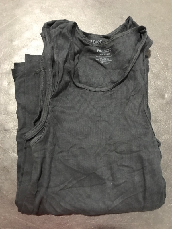 Photo 2 of [Size L] Gildan Extra Long A-Shirt Tanks -6pk- Black