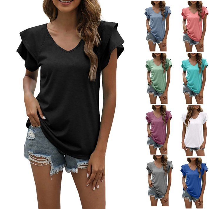 Photo 1 of [Size M] Ladies Tee Shirt Dress- Short Sleeve- Black