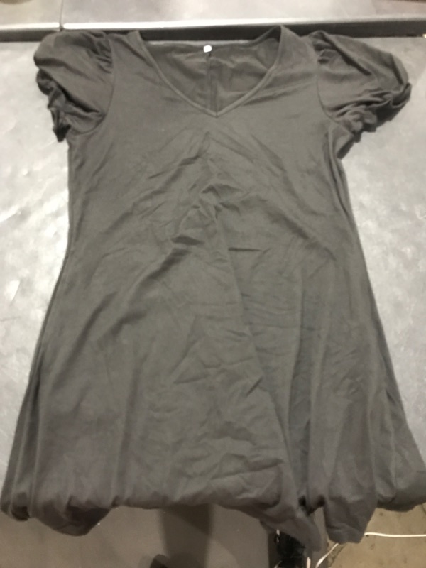 Photo 2 of [Size M] Ladies Tee Shirt Dress- Short Sleeve- Black