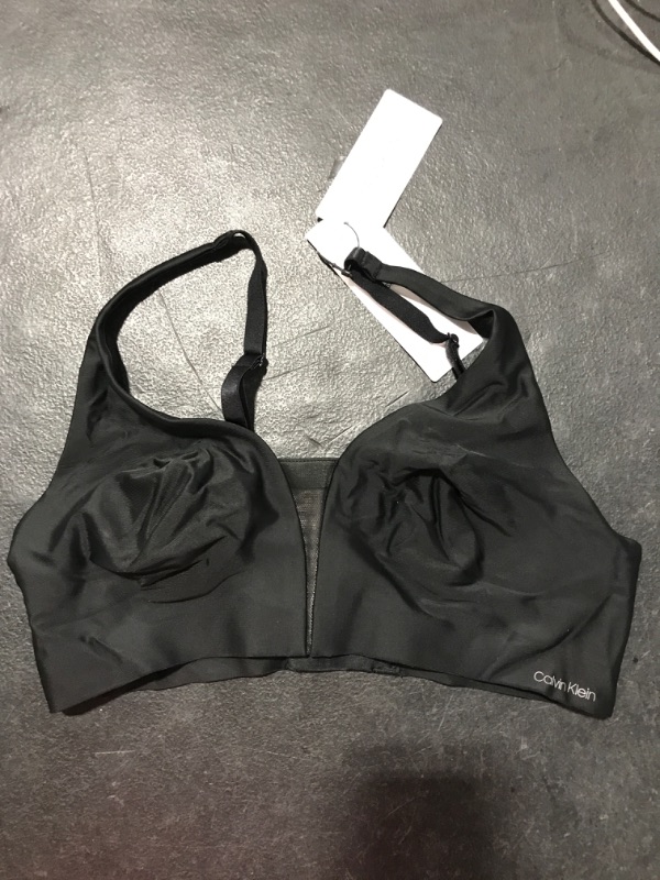 Photo 2 of [Size XS] Calvin Klein Women's Invisibles Unlined Triangle Bralette X-Small Black