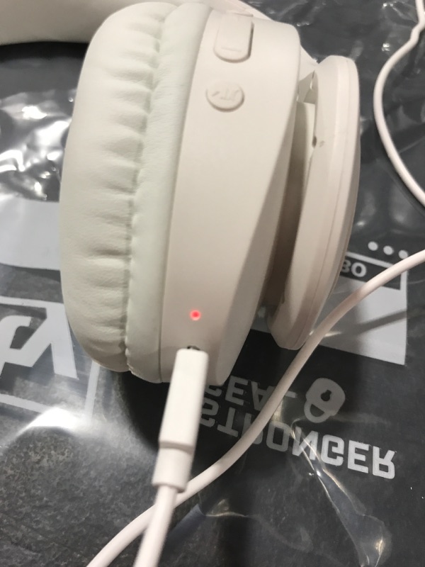 Photo 1 of Bluetooth Headphones Wireless, pollini 40H Playtime Foldable Over Ear Headphones with Microphone, Deep Bass Stereo Headset with Soft Memory-Protein Earmuffs for iPhone/Android Cell Phone/PC (White)