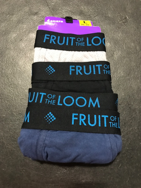 Photo 1 of [Size L] Fruit of the Loom Briefs- 4 Pack