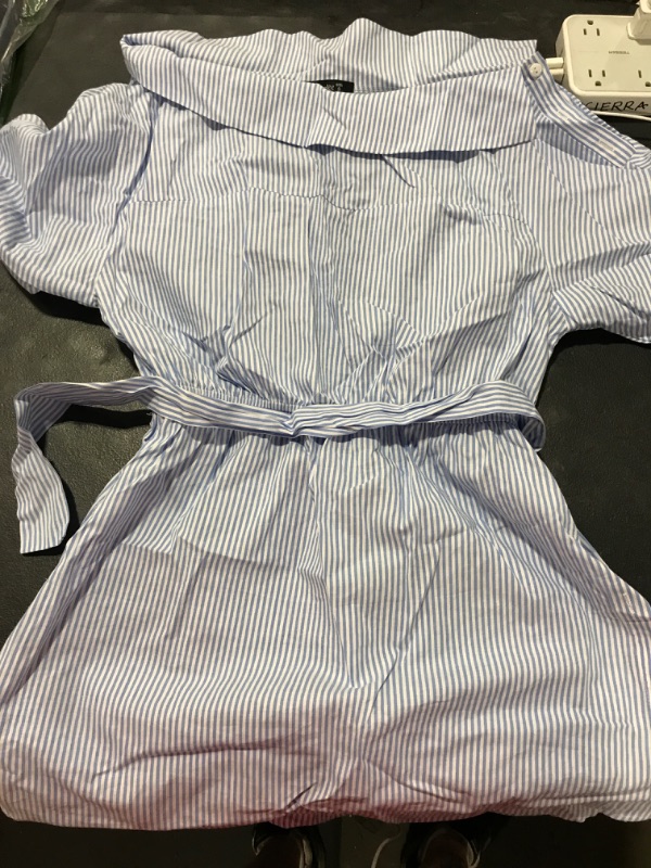 Photo 1 of [Size S/M] Stripe Dress- Blue and White