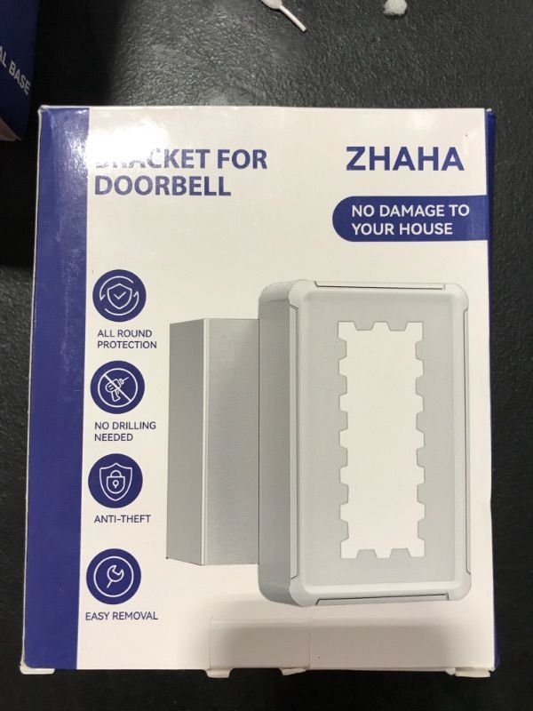 Photo 2 of [White] ZHAHA Anti-Theft Doorbell Mount, Compatible with Blink Doorbell/Doorbell 1/2/3/3 Plus/4/(2020 Release), Adjustable Mounting Bracket for House, Renters, Apartments, No Need Drilling (PURE WHITE)