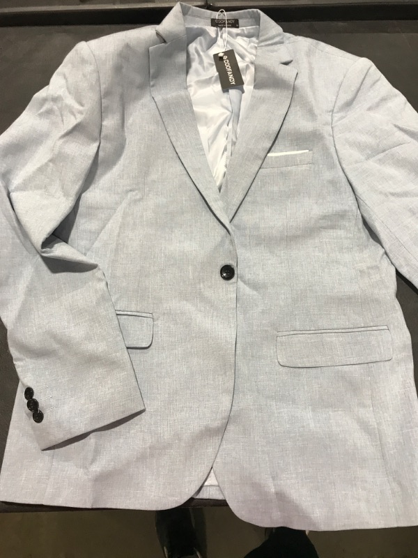 Photo 2 of [Size M] COOFANDY Men's Casual Suit Blazer Jackets Lightweight Sports Coats One Button Medium Light Blue
