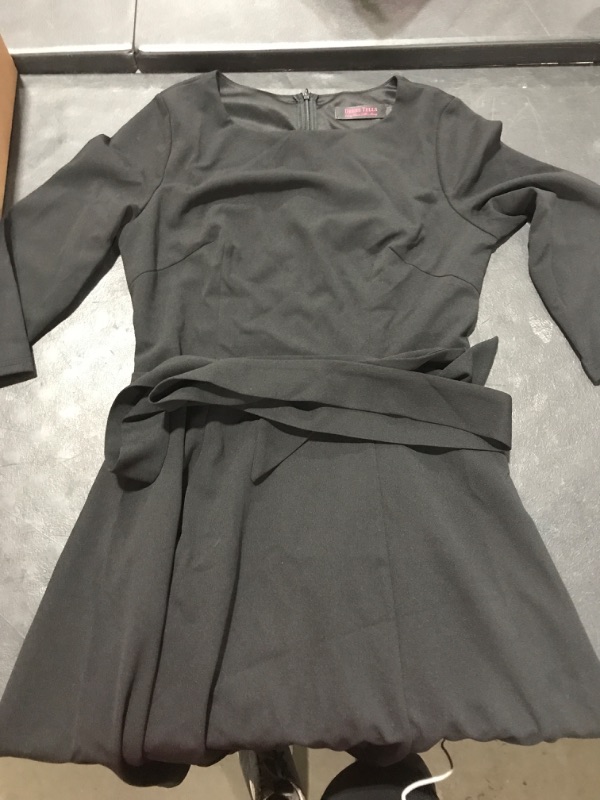 Photo 2 of [Size Medium] DRESSTELLS Vintage Women Tea Dress, Cocktail Party Dress for Church/Work 3/4 Sleeve_black 