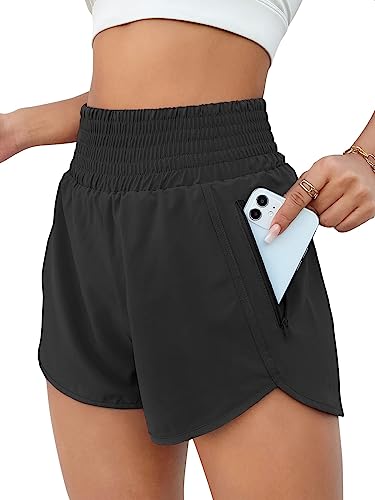 Photo 1 of [Size XL] BMJL Women's Athletic Shorts High Waisted Running Shorts Pocket Sporty Shorts Gym Elastic Workout Shorts
