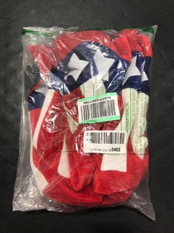 Photo 2 of Iconikal July 4th Velour Plush Dress Up Costume American Flag Hat, Uncle Sam Patriotic, 4-Pack