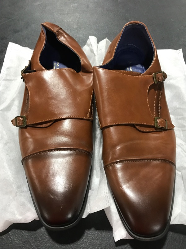 Photo 2 of [Size 13] Bruno Marc Men's Dress Loafer Shoes Monk Strap Slip On Loafers 13 2/Camel