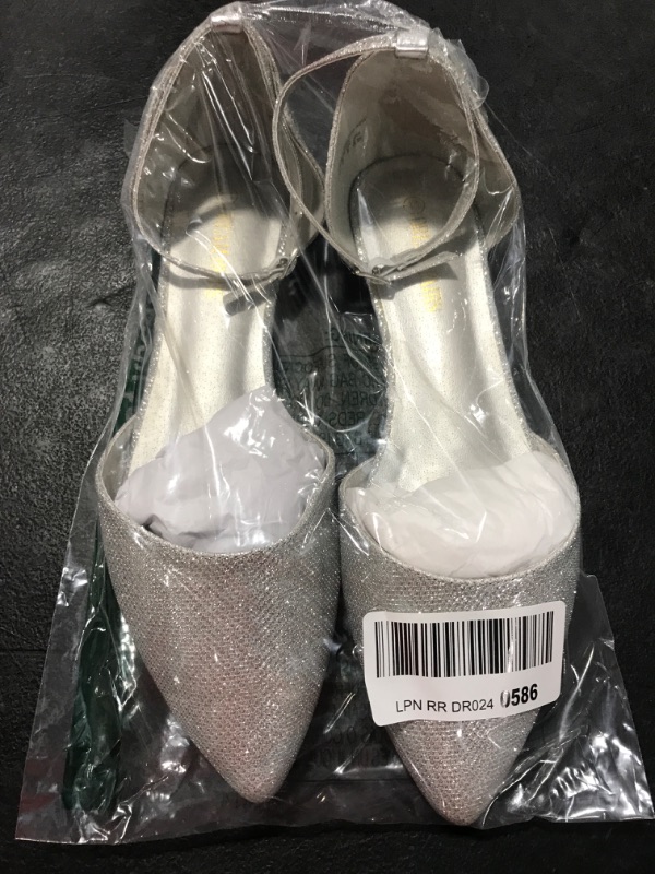 Photo 2 of [Size 11] DREAM PAIRS Women's D'Orsay Casual Soft Ballet Flats Shoes 11 Silver/Glitter