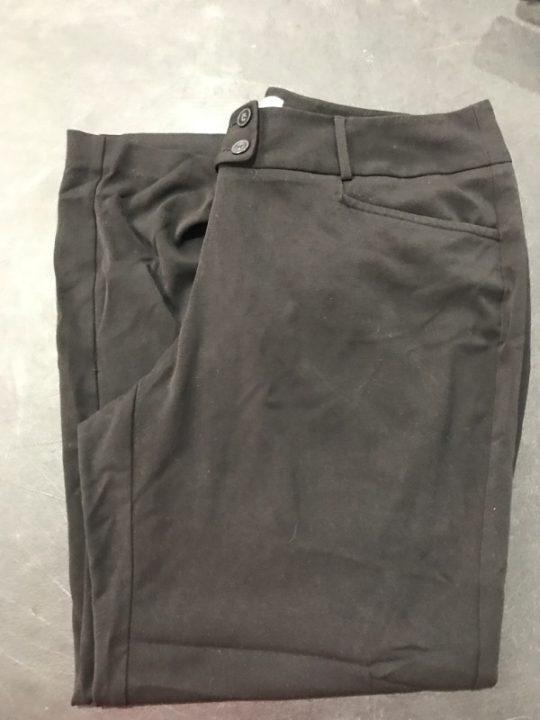 Photo 2 of [Size 18] Rafaella Women's Plus Curvy Fit Gabardine Bootcut Stretch Dress Pants, 31 Inch Inseam, with Pockets - Black