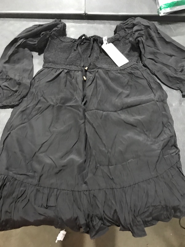 Photo 1 of [Size L] Women's Short Long Sleeve Dress- Black