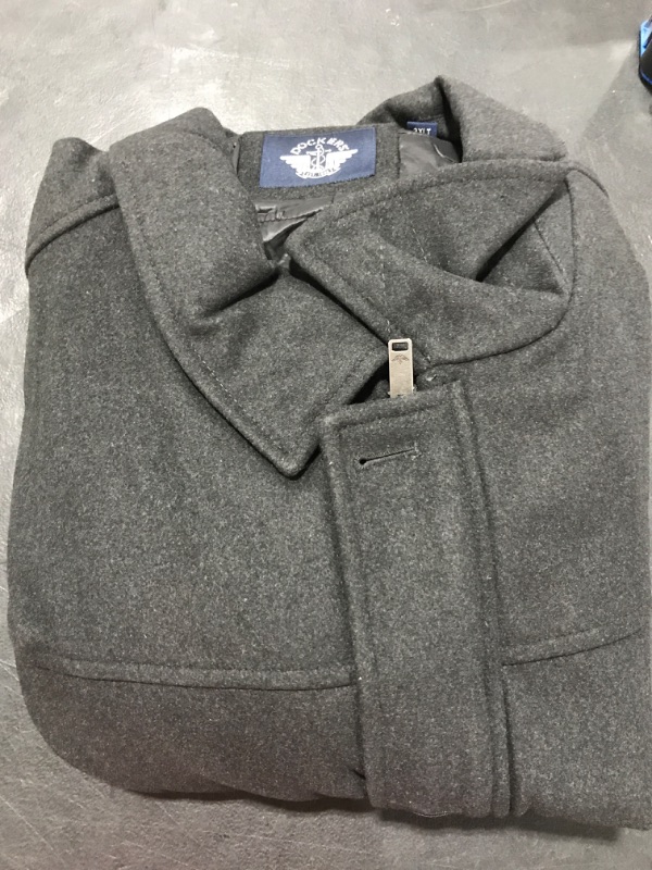 Photo 2 of [Size XS] Dockers Men's Weston Wool Blend Scarf Coat Standard -Black