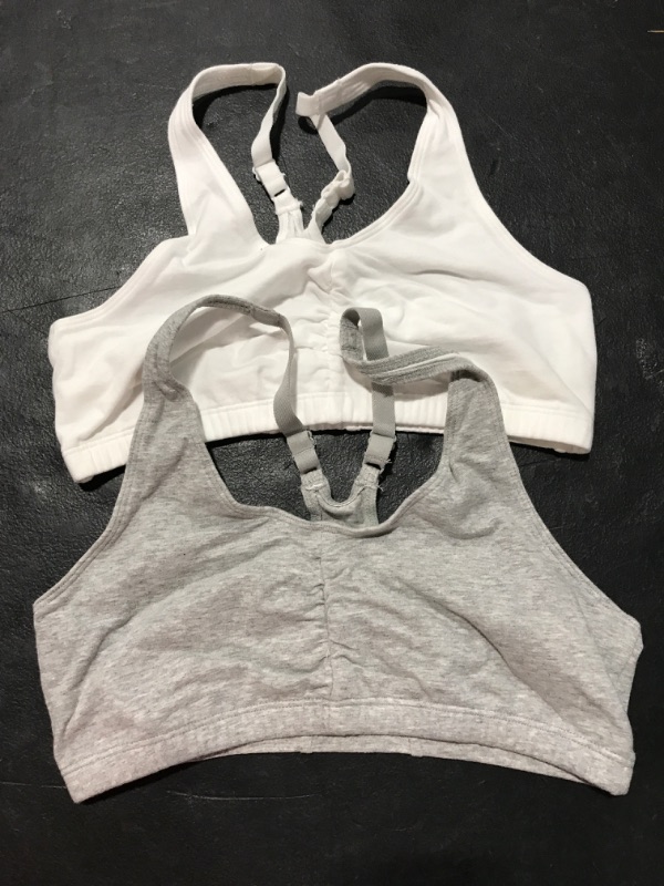 Photo 1 of [Size 36] Hanes Sports Bras- Grey and White