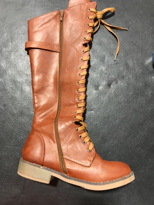 Photo 1 of [Size 6-6.5] Thigh High Zip Up Boots- Camel