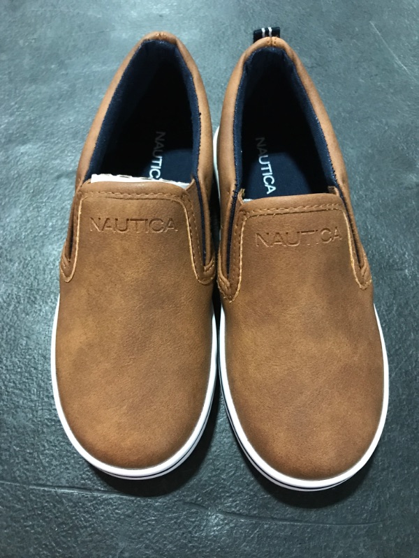 Photo 2 of [Size 11] Nautica Kid's Slip-On Casual Shoe Athletic Sneaker - Youth-Toddler Akeley | Boy - Girl | (Big Kid/Little Kid/Toddler) 11 Little Kid Tan Smooth