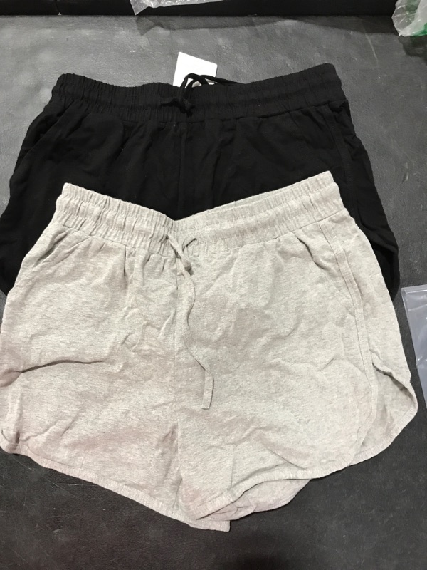 Photo 1 of [Size M] Pack of 2 Ladies Shorts- Black and Grey