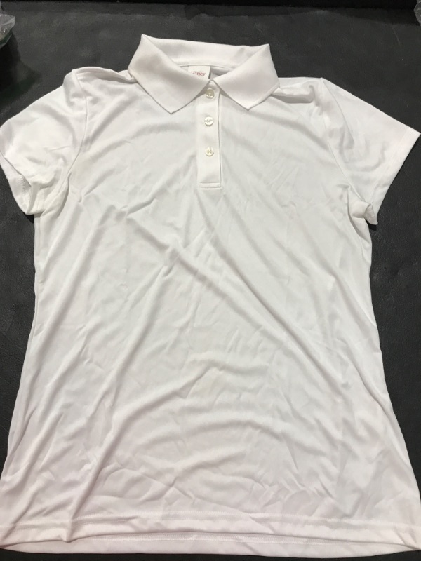 Photo 2 of [Size S]  Hanes Cool Dry Collared Shirt- White