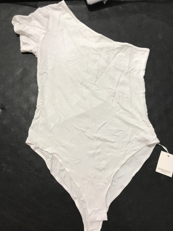 Photo 1 of [Size M] Mangopop 1 Sleeve Body Suit- White