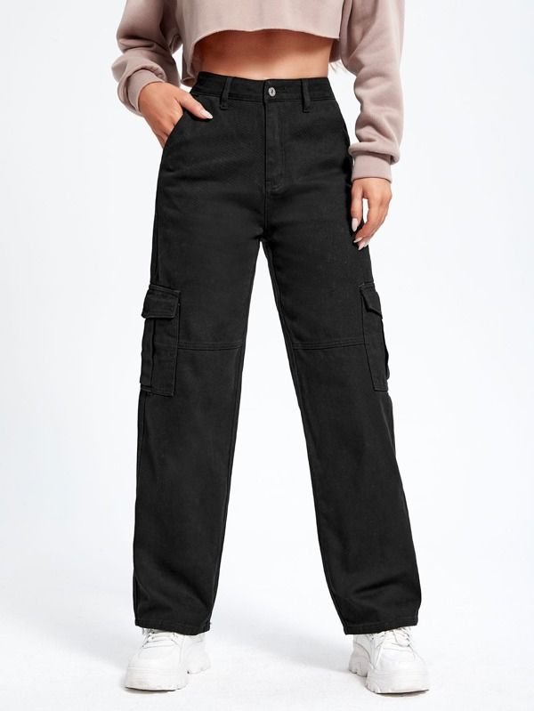 Photo 1 of [Size S] Matchstick Ladies Cargo Pants- Black