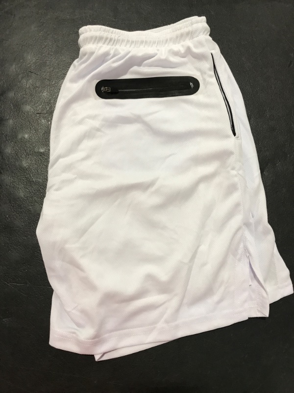 Photo 2 of [Size XL] Men's Athletic Shorts- White