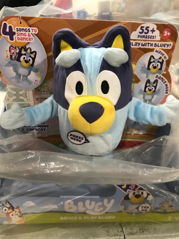 Photo 2 of Bluey Dance and Play 14" Animated Plush | Over 55 Phrases and Songs, Multicolor