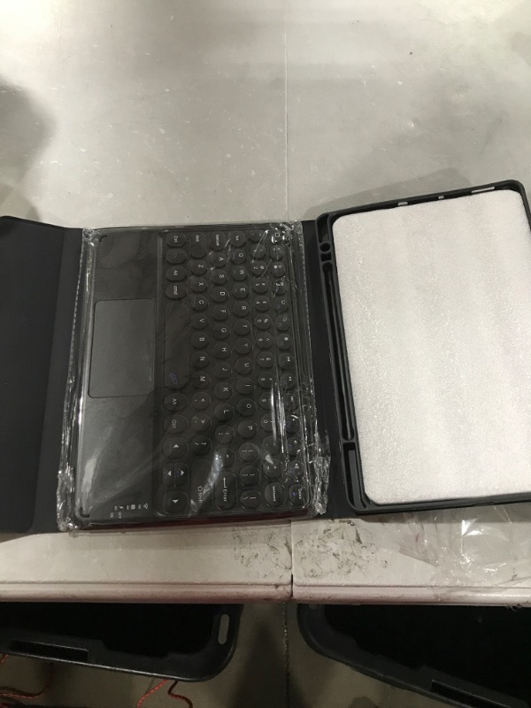 Photo 2 of HENGHUI Touch Keyboard Case for Galaxy Tab S6 Lite 10.4 inch 2022/2020 Model SM-P610/P613/P615/P619 Keyboard Case with Touchpad Detachable Keyboard Cute Round Key Color Keyboard Cover (Black) Galaxy Tab S6 Lite 10.4'' Black