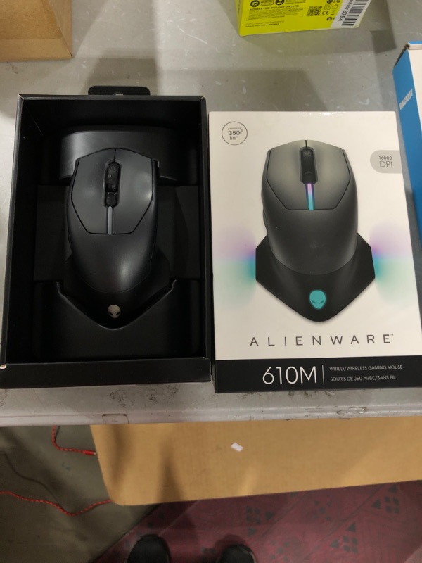 Photo 2 of Alienware Wired/Wireless Gaming Mouse AW610M: 16000 DPI Optical Sensor - 350 Hour Rechargeable Battery Life - 7 Buttons 