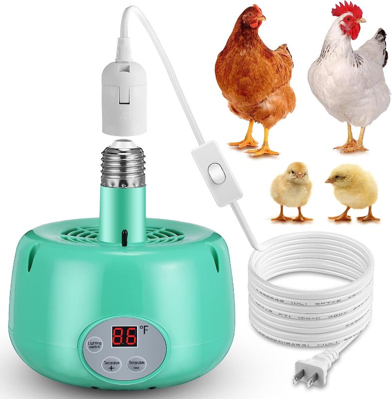 Photo 1 of 1 Pack Chicken Coop Heat Lamp, 200W Reptile Heating Lamp E26 Bulb Light