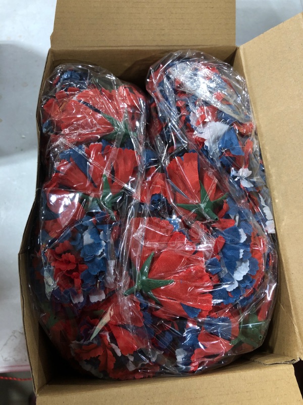 Photo 2 of 200 Pcs Patriotic Artificial Flowers 4th of July Artificial Flower Independence Day Party Decoration