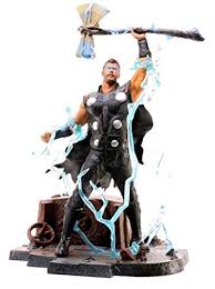 Photo 1 of DIAMOND SELECT TOYS Marvel Gallery: Avengers Infinity War Movie Thor PVC Diorama Figure, Standard, Black
