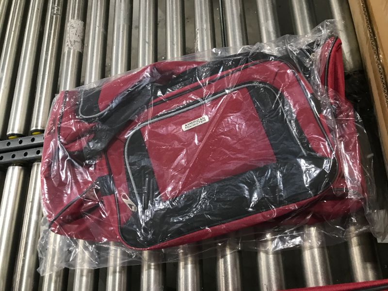 Photo 1 of American Tourister Fieldbrook XLT Softside Upright Luggage, Red/Black, 4-Piece Set (BB/DF/21/25) 4-Piece Set (BB/DF/21/25) Red/Black