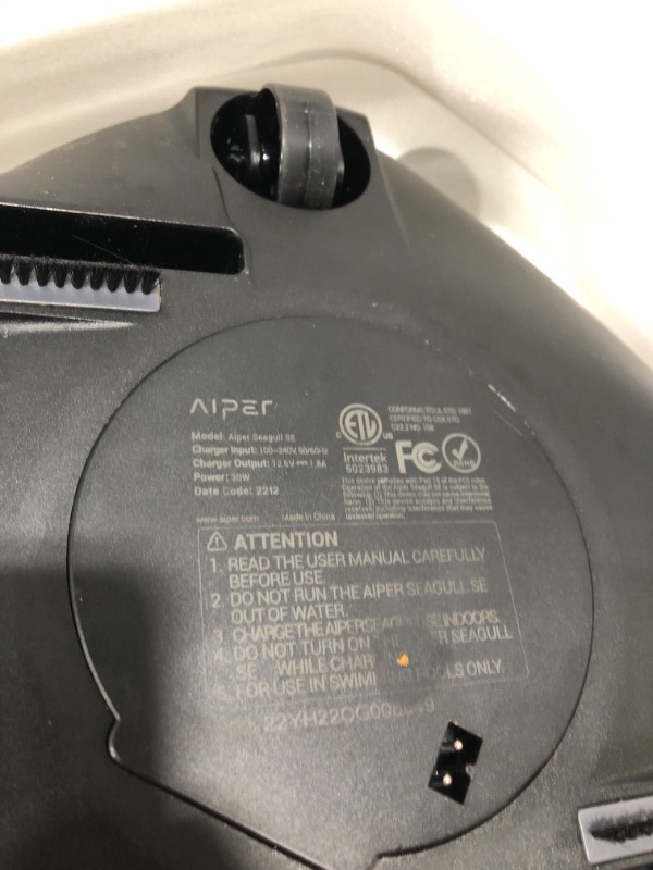 Photo 5 of (2023 Upgrade) AIPER Seagull SE Cordless Robotic Pool Cleaner, Pool Vacuum Lasts 90 Mins, LED Indicator, Self-Parking, Ideal for Above/In-Ground Flat Pools up to 40 Feet - Gray
