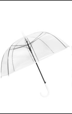 Photo 1 of 46 Inch Clear Bubble Umbrella J Handle Automatic Open Umbrellas Large Transparent Windproof Waterproof Stick Umbrella 