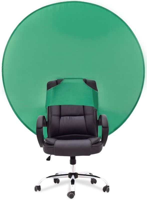 Photo 1 of PRYMALL Pop Up Green Screen Background Chair Attachment for Streaming Online with Storage Bag, Bluegreen, 50in
