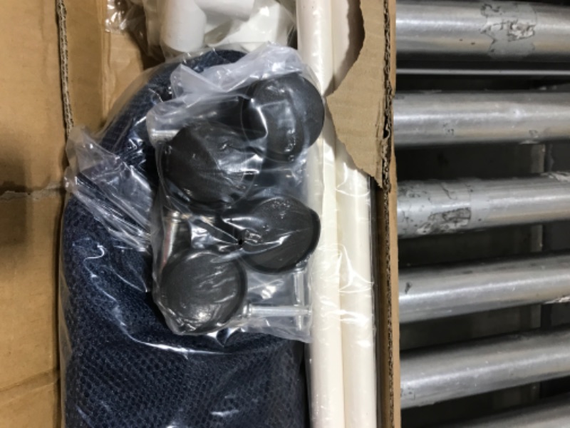 Photo 1 of SEESNOW Pool Storage Bin, Pool and Ball Storage Organizer with Nylon Mesh Basket, for Pool Floats, Balls, Toys, Air Dry Quickly and Easily Roll The Storage Bins To Your Home Garage, Extra-Large, Blue