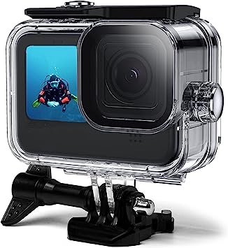 Photo 1 of OKFUN Waterproof Housing Case for Go Pro Hero 11 Black/Hero 10 Black/Hero 9 Black,Protective Underwater Dive Case Shell for Go Pro Hero11/Hero10/Hero9 Action Camera,with Mount and Thumbscrew