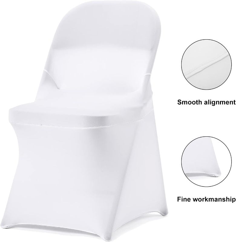 Photo 1 of 100 PACK CHAIR COVER FOLDING WHITE 