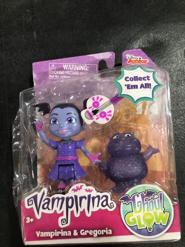 Photo 2 of Disney Jr. VAMPIRINA & GREGORIA Ghoul GLOW Doll Figure Set + Spookylele ??NEW??
