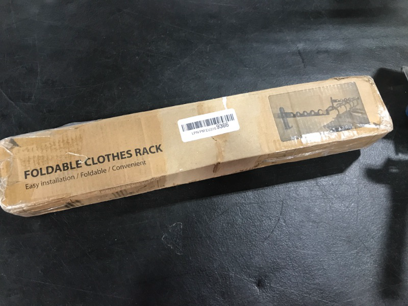 Photo 1 of JSKRL Wall Mounted Clothes Drying Rack, Folding Laundry Drying Rack,2 Racks with Rod (Silver), Suitable for Bathroom Balcony Wardrobe Laundry Room.