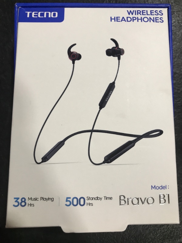 Photo 1 of Tecno Wireless Active Noise Cancelling Bluetooth Headphones with Microphone, 38HRS Playtime Neckband Bluetooth Headphones
