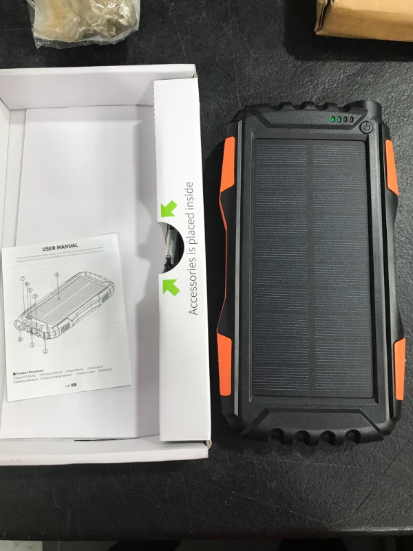 Photo 2 of Greenhome Dual USB DIY Solar Power Bank Case Kits Battery Charger External Box Flashlight
