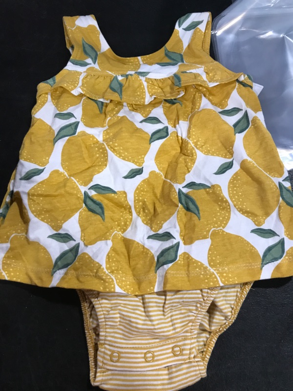 Photo 2 of 12 month Carter's Just One You® Baby Girls' Lemon Romper - Yellow
