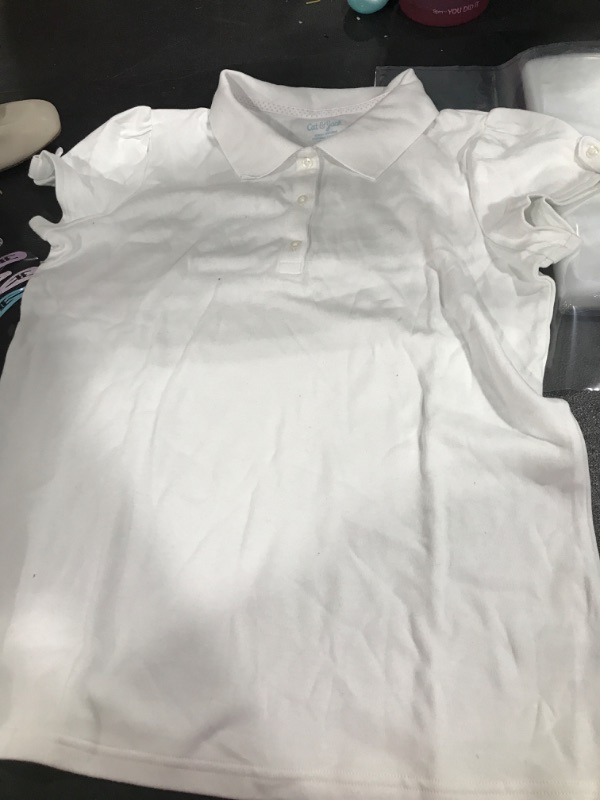 Photo 1 of Cat & Jack XXL Girls White Polo Shirt