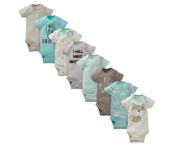 Photo 1 of 8 pack of Gerber baby onesies- size for Preemie