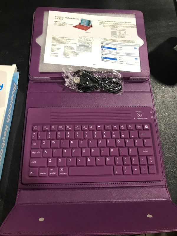 Photo 1 of Bluetooth keyboard for iPad Air- purple