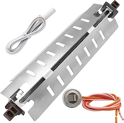 Photo 1 of WR51X10055 Refrigerator Defrost Heater Kit,WR55X10025 Temperature Sensor,WR50X10068 High Limit Thermostat Fit for G-E By Romalon
