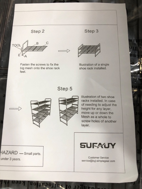 Photo 1 of 2 TIER STACK SHOES RACK
