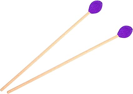 Photo 1 of 01 Percussion Mallets, Beech Non-Slip Keyboard Marimba Mallets with Wood Handle for School for Stage for Home for Intermediate Player(Purple)
